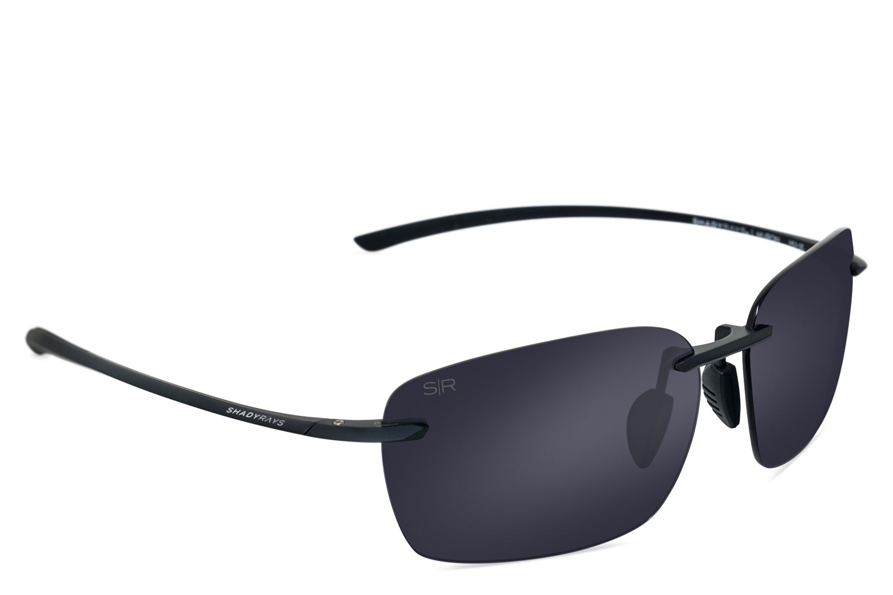 Alternative view of Huron Matte Black   Black Polarized