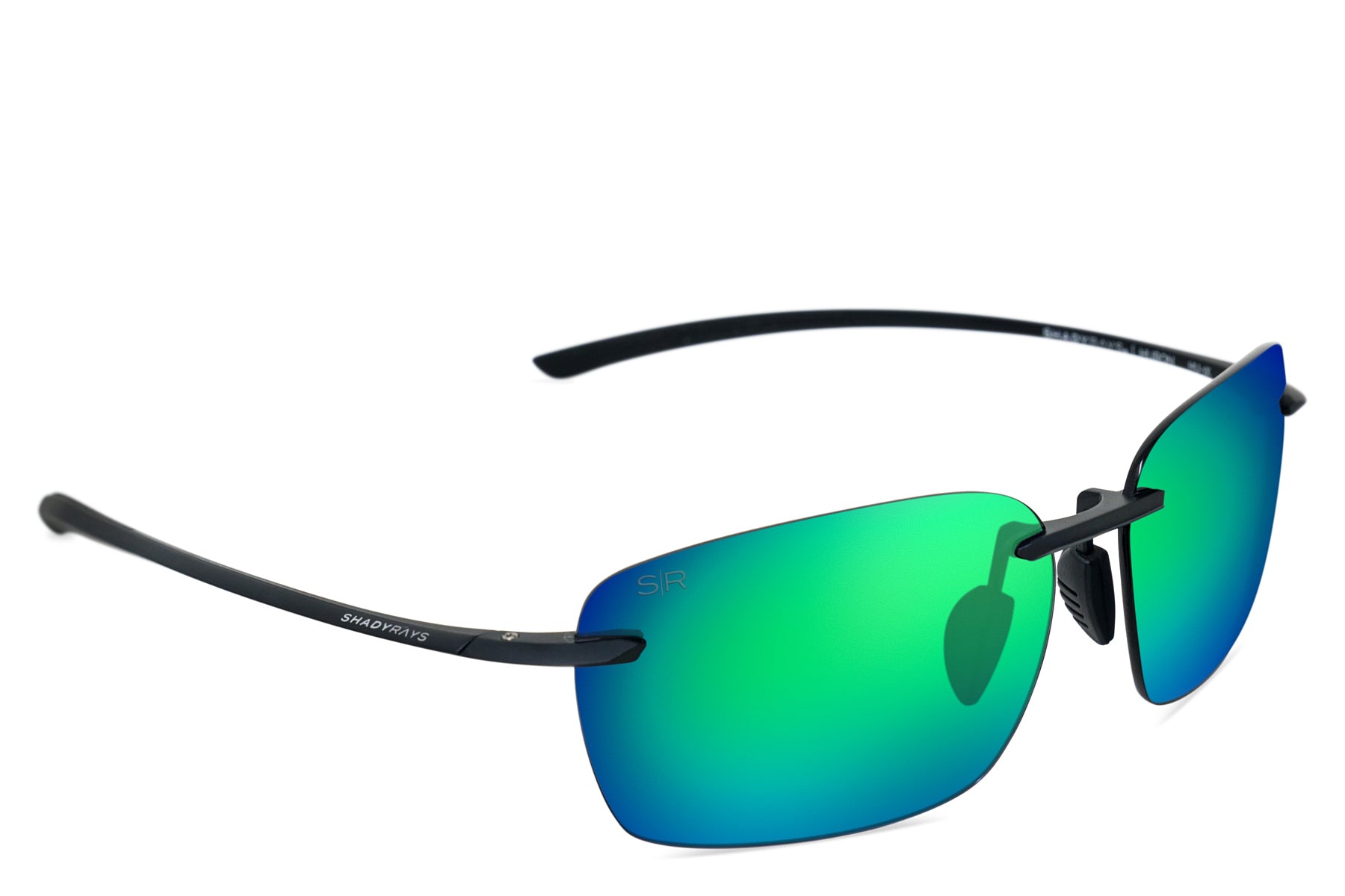 Alternative view of Huron Matte Black   Emerald Polarized