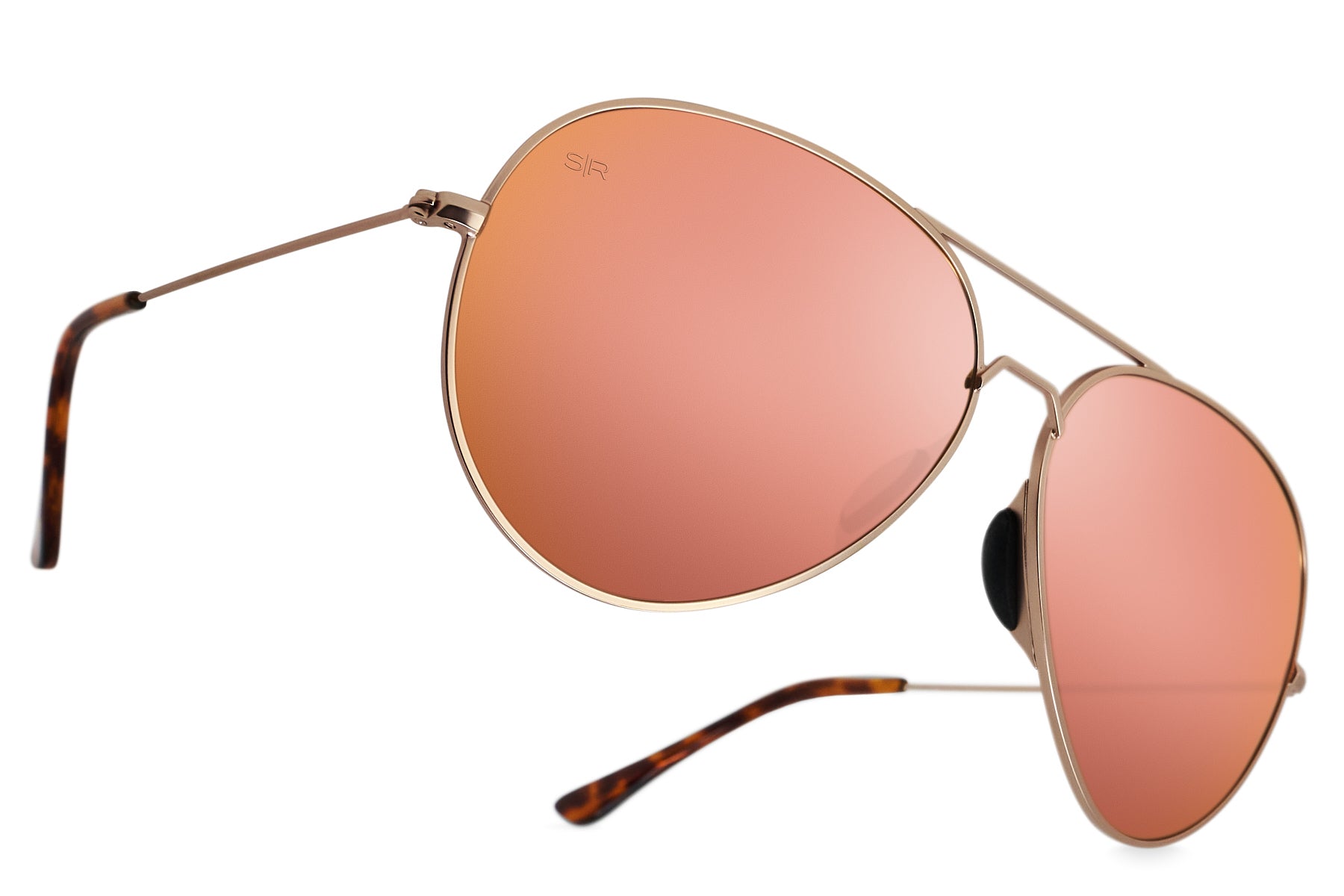 Tangle Free Aviator   Rose Gold Polarized