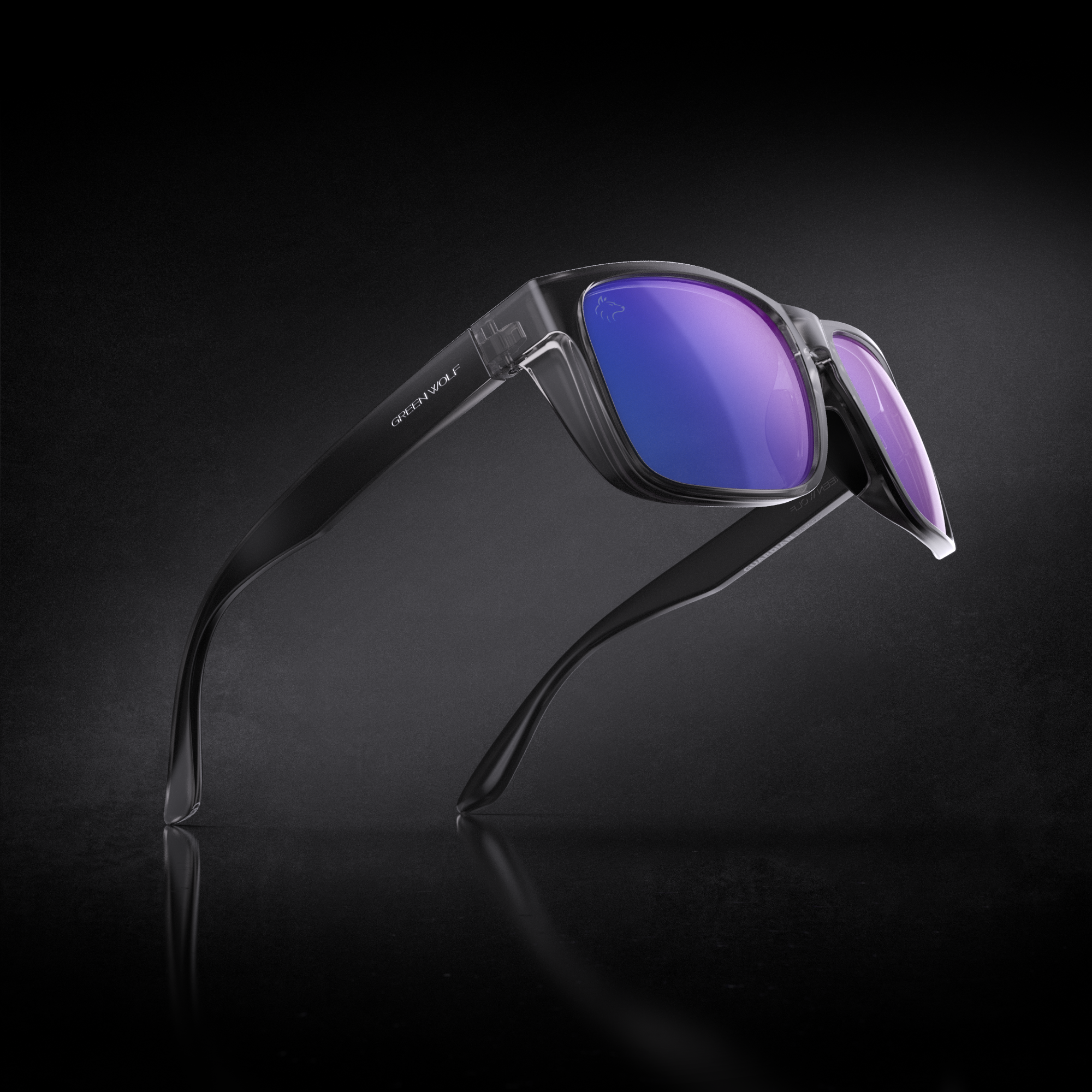 Alternative view of Green Wolf Guardian   Glacier Smoke