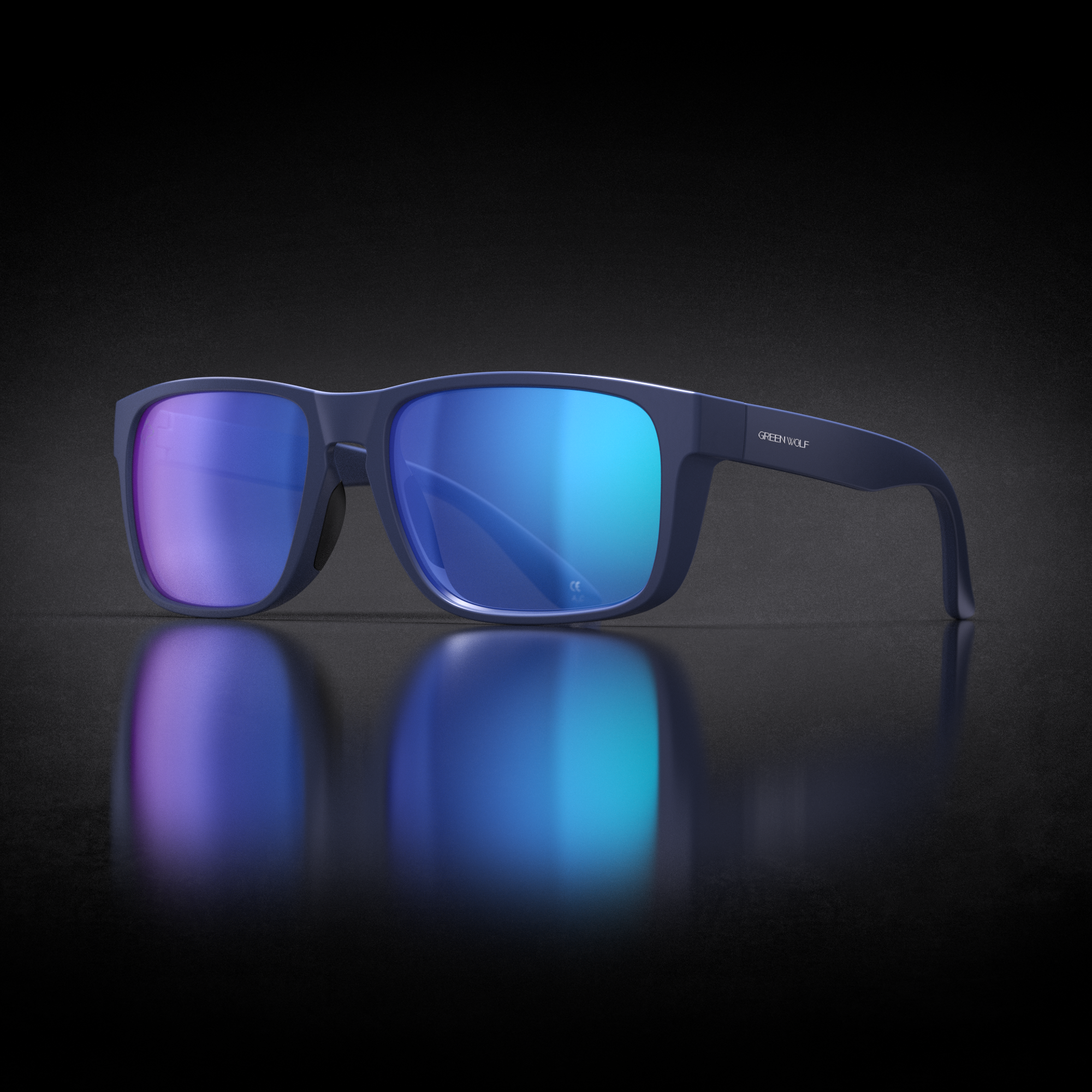 Green Wolf Guardian   Navy Glacier