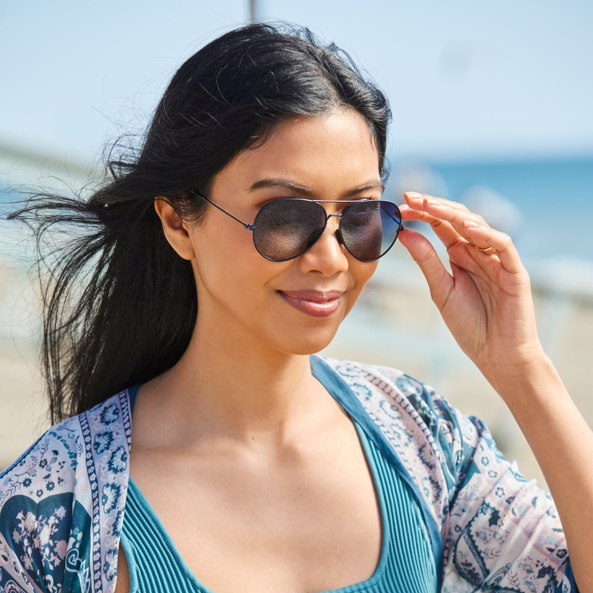 Tangle Free Aviator Navy Polarized - Image 5